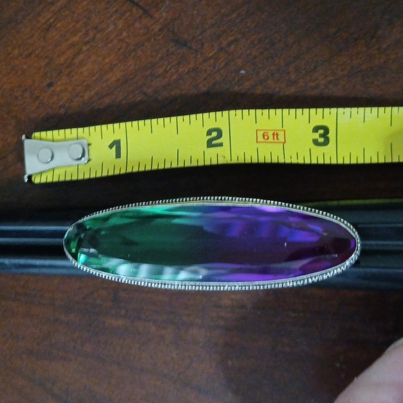 New Oversized Bi-Color Tourmaline 925 Silver Statement Ring. - Picture 9 of 16